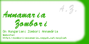 annamaria zombori business card