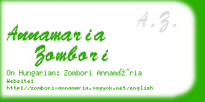annamaria zombori business card